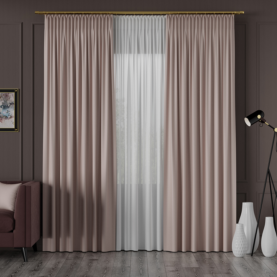 Pimendav külgkardina kangas NELIA 060