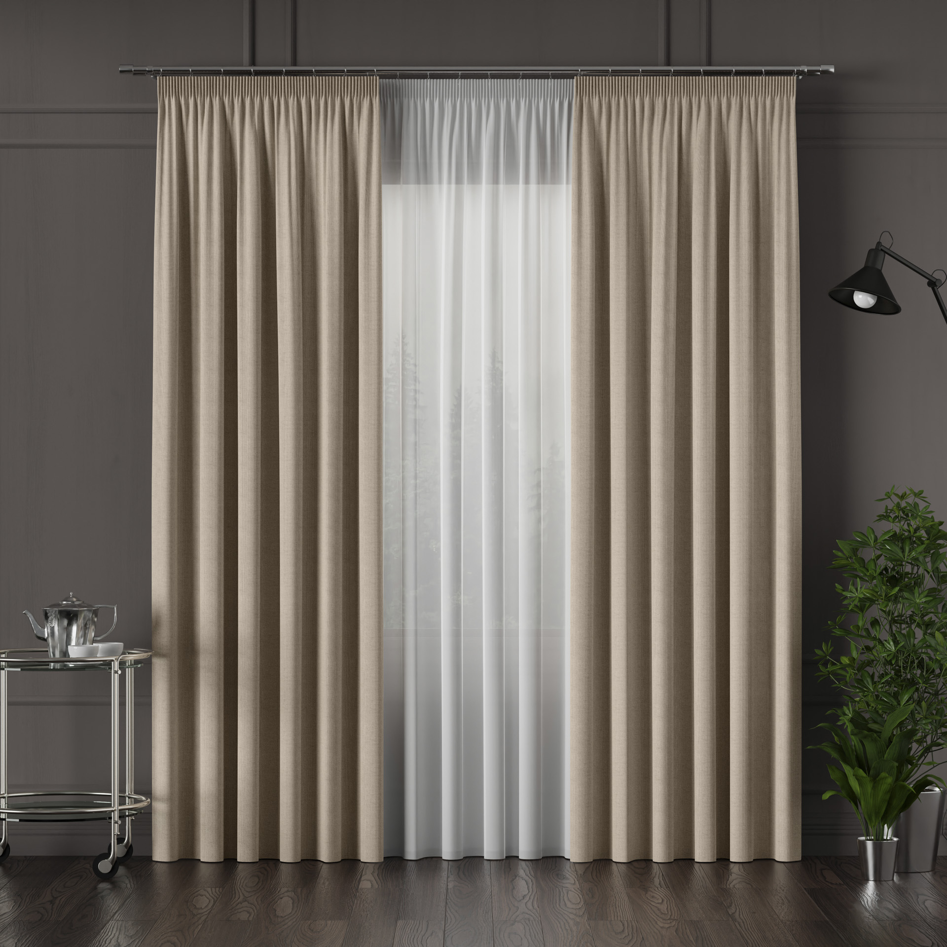 Külgkardina kangas IBIZA 003