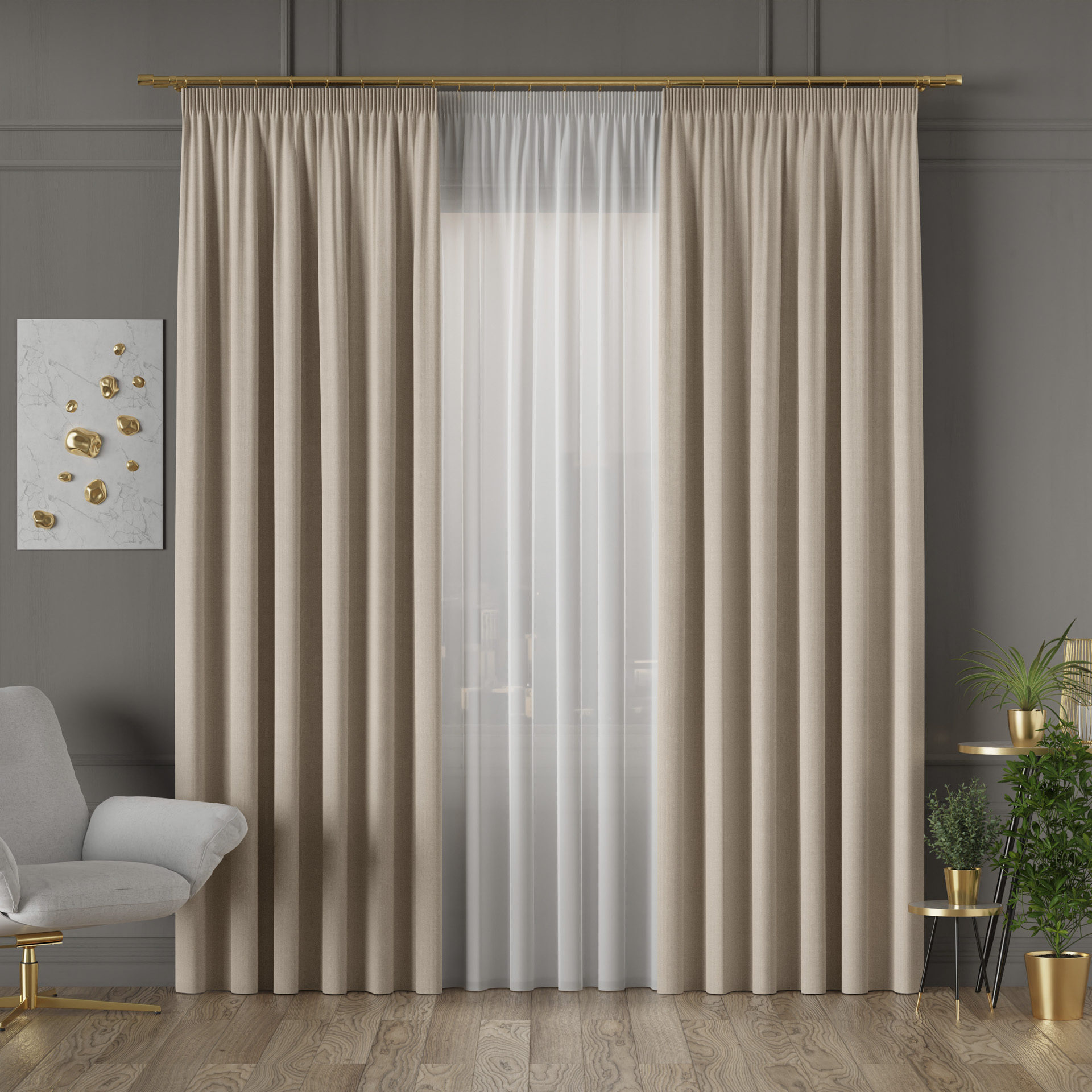 Külgkardina kangas IBIZA 017