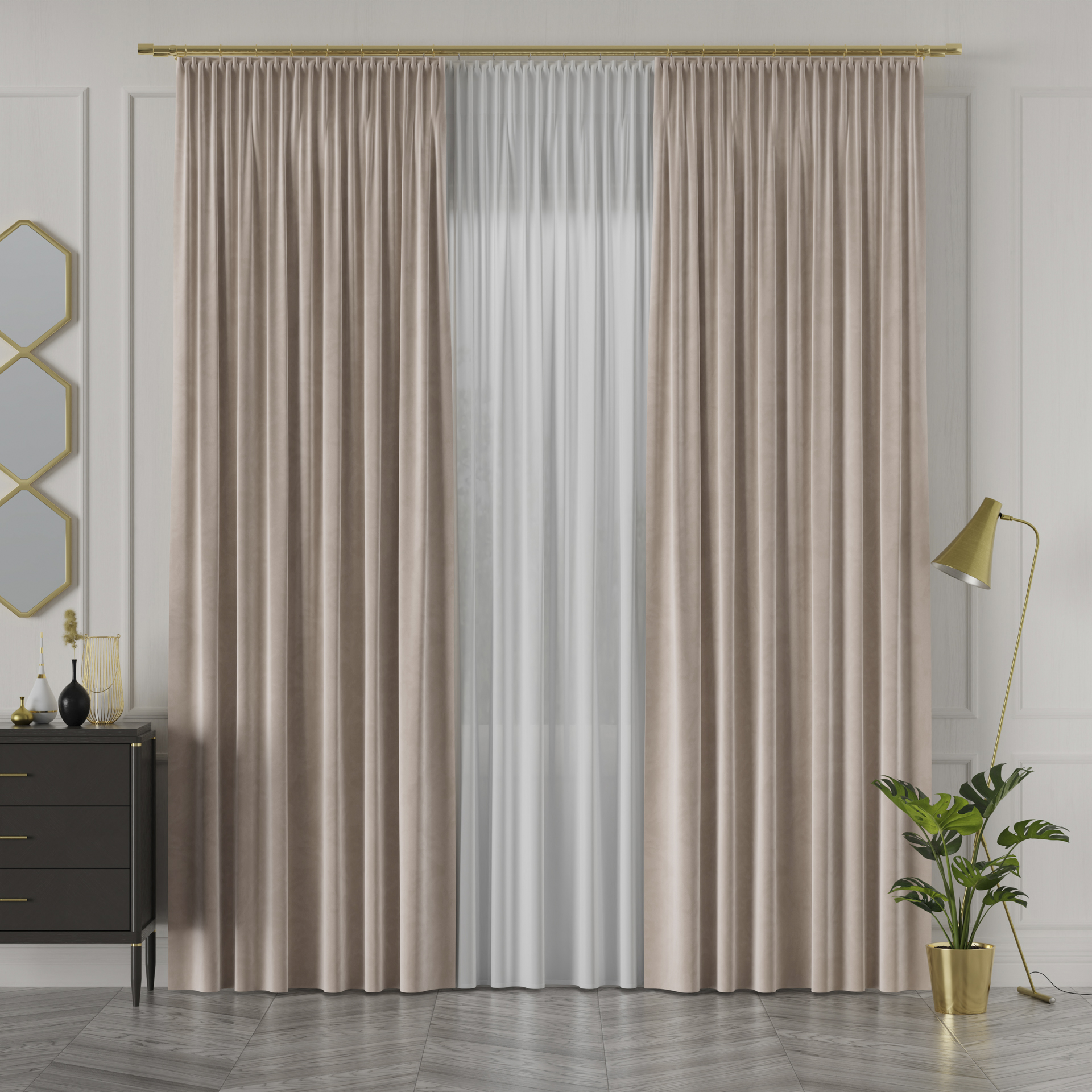 Külgkardina kangas VELVET 002